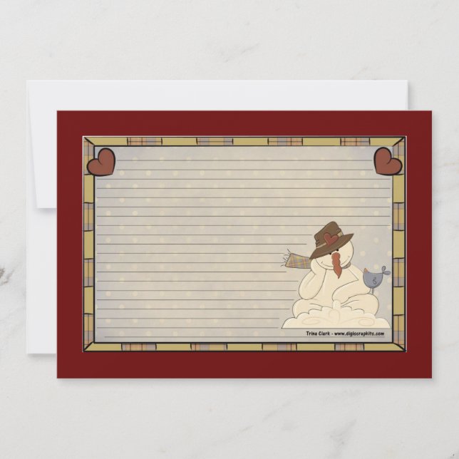 Cartes de recettes de vacances (Devant)