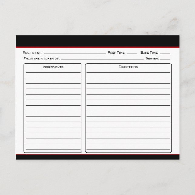 Cartes de recettes de vaches Angus noires (Dos)