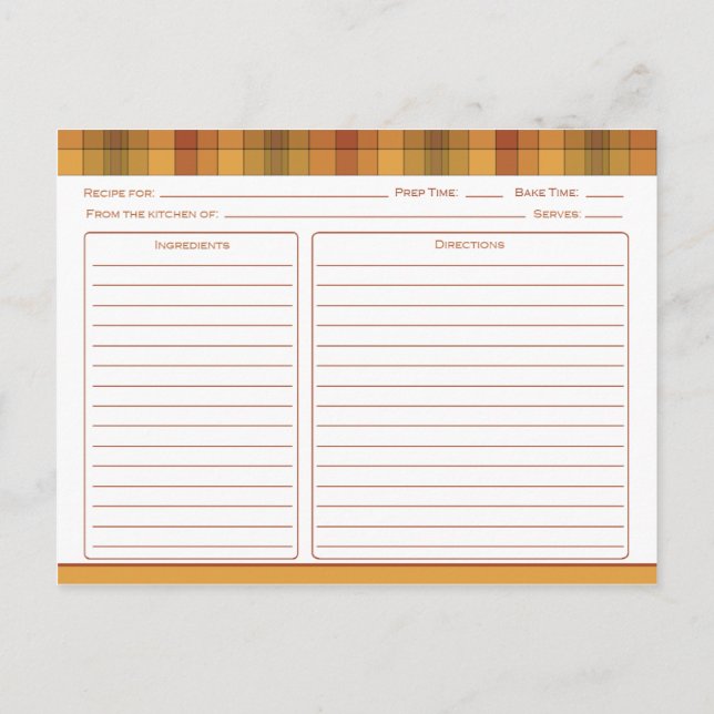 Cartes de recettes de vérifications de campagne Or (Dos)