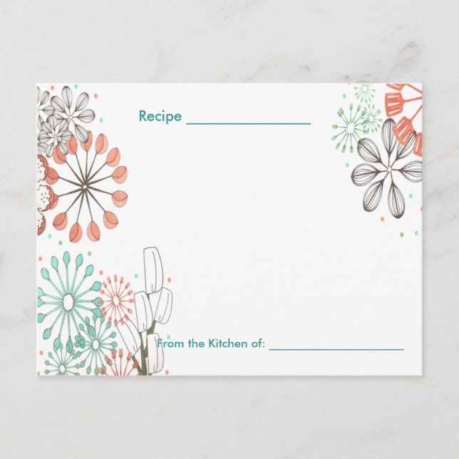 cartes de recettes du jardin de cuisine (Devant)