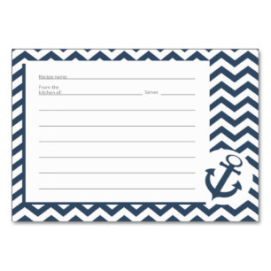 Cartes de recettes du Motif de zag nautique