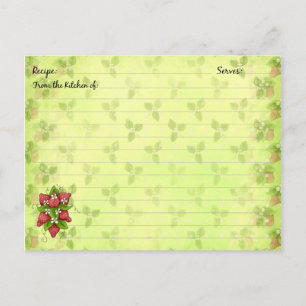 Cartes de recettes fraises