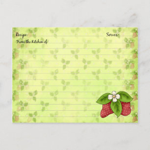 Cartes de recettes fraises