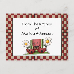 Cartes de recettes Lady Bugs et Watermelon