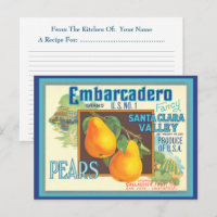 Cartes de recettes modifiables avec art de caisse 