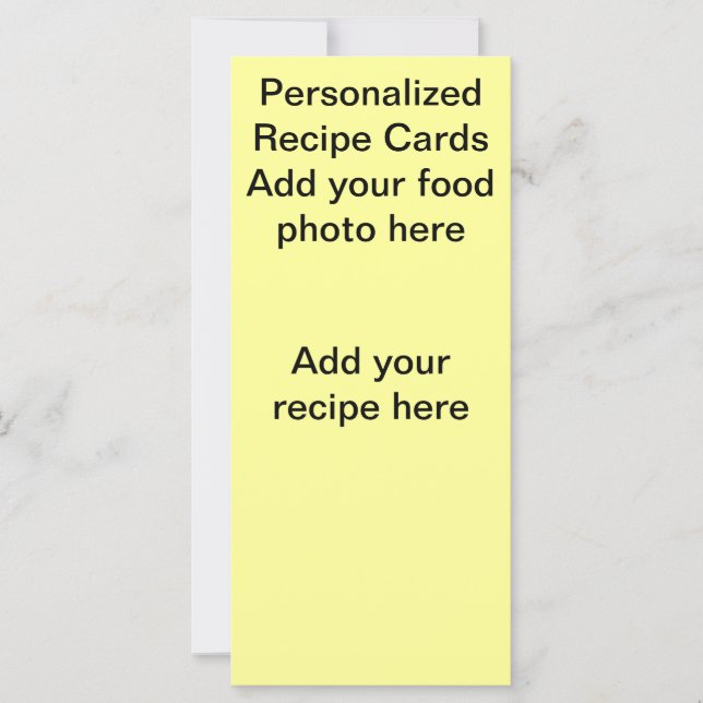 Cartes de recettes personnalisées (Devant)