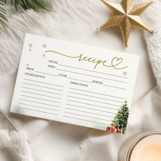 Cartes de recettes pour douche de mariée de Noël (Créateur téléchargé)