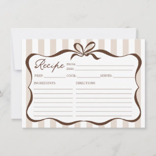 Cartes de recettes pour enterrement de vie de jeun