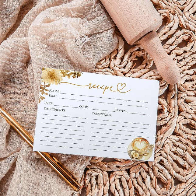 Cartes de recettes pour la douche de mariée "L'amo (Créateur téléchargé)