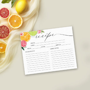 Cartes de Recettes pour une Baby Shower au Main Sq