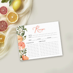 Cartes de Recettes pour une Baby Shower Citronnée