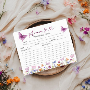 Cartes de recettes pour une baby shower de mariage