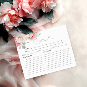 Cartes de recettes pour une Baby Shower Florale Ro