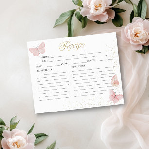 Cartes de Recettes pour une Baby Shower Papillon e