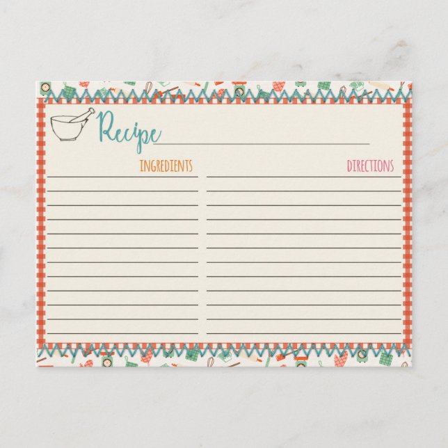 Cartes de recettes Sucre et Épices (Devant)