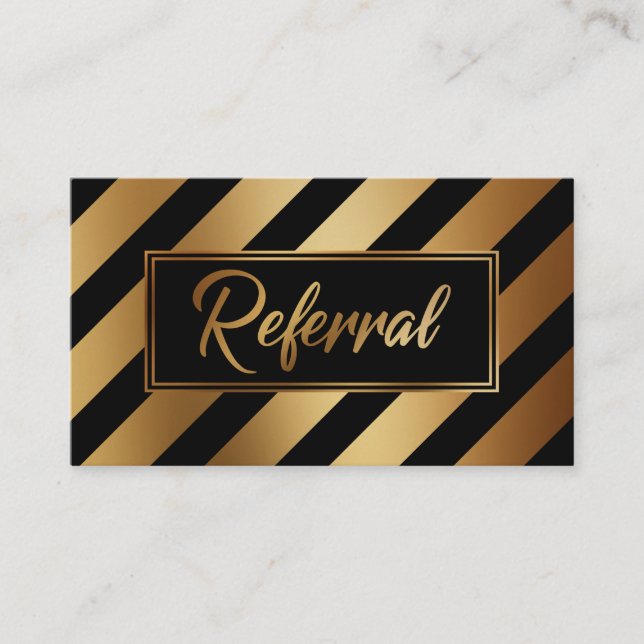Cartes de recommandation rayures diagonales gras o (Devant)