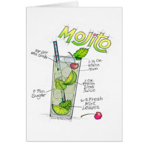 CARTES DE RÉCUPÉRATION - MOJITO RECEPE COCKTAIL AR