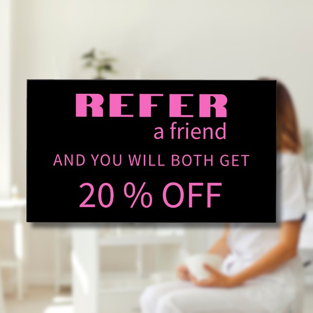 Cartes de référence modernes en noir rose néon (Créateur téléchargé)