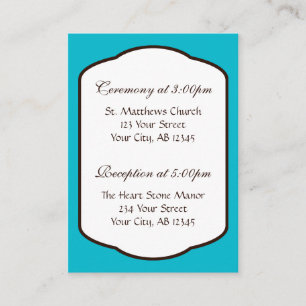 Cartes de référence pour Mariage Brown et blanc Aq