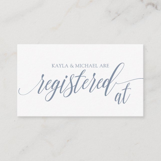 Cartes de Registre de Mariage Calligraphiées - Ble (Devant)