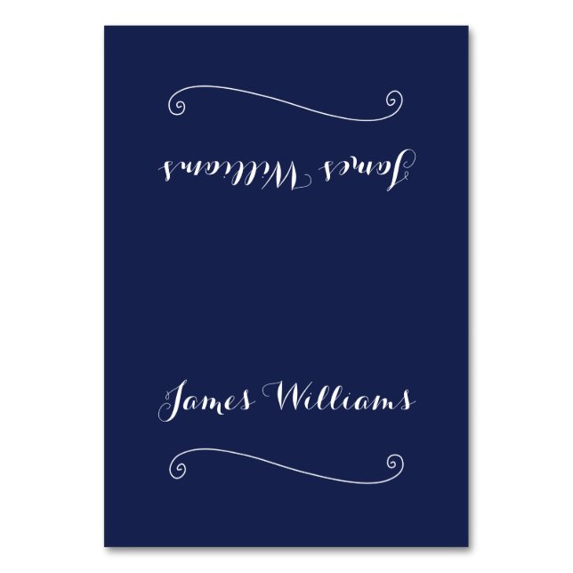 Cartes de réglage Elegant Navy Blue Place (Par défaut)