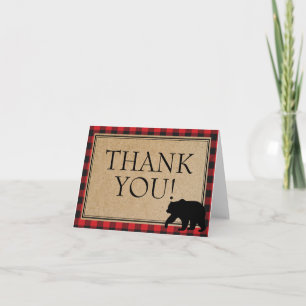 Cartes de remerciement à carreaux de Buffalo