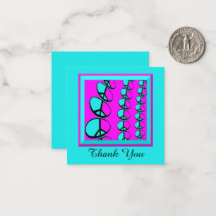 Cartes de remerciement à signes de paix plats