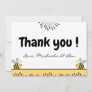 Cartes de remerciement abeille Douce comme peut êt