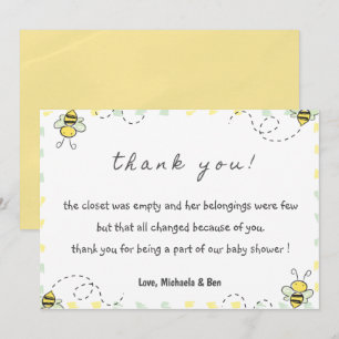Cartes de remerciement abeille, Maman abeille pour