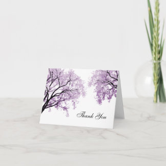 Cartes de remerciement - Arbres Violet Pastel