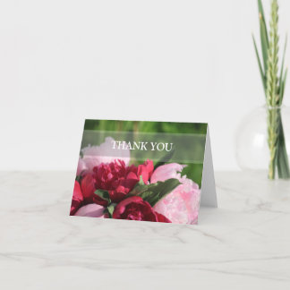 Cartes de remerciement aux pivoines