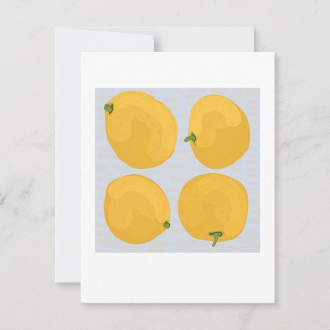 Cartes de remerciement avec des oranges  (Devant)