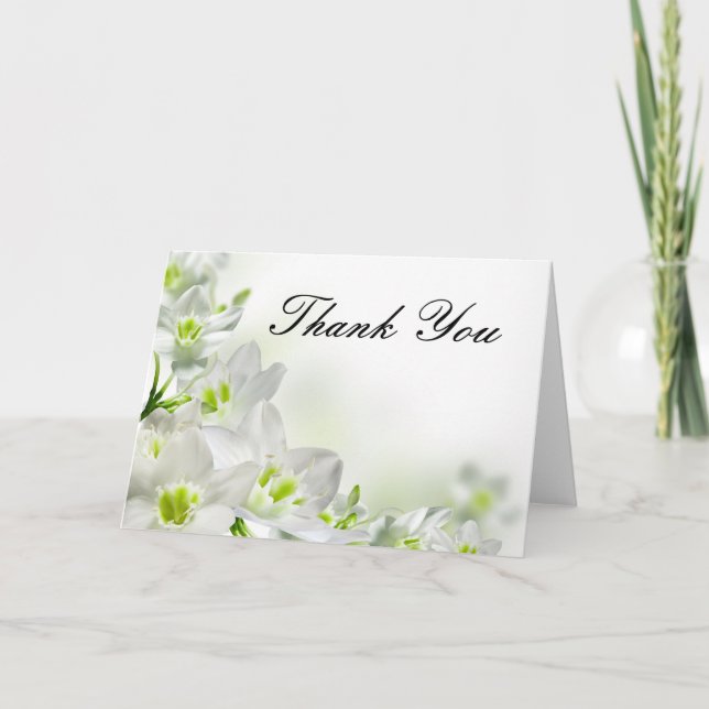 Cartes de remerciement avec fleurs (Devant)