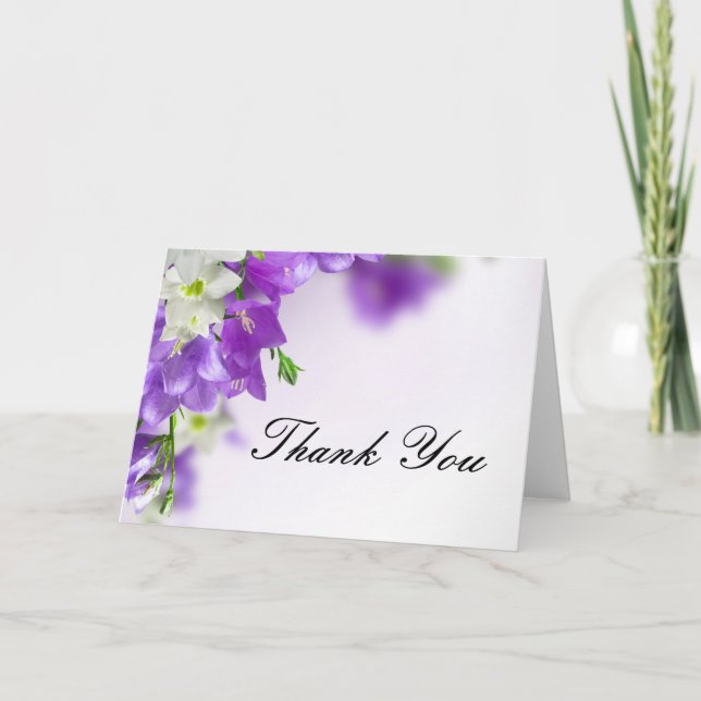 Cartes de remerciement avec fleurs (Devant)