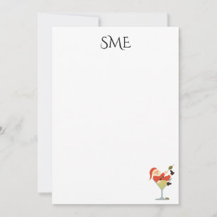 Cartes de remerciement avec monogramme Santa Marti