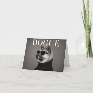 Cartes de remerciement avec portrait chic d'Akita