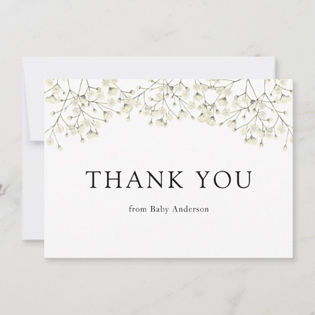 Cartes de remerciement Baby Shower (Devant)