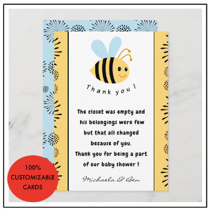 Cartes de remerciement Bee Douces comme peut être 