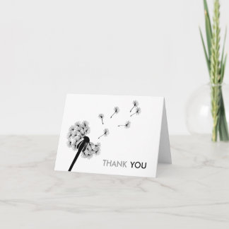 Cartes de remerciement Black Dandelion
