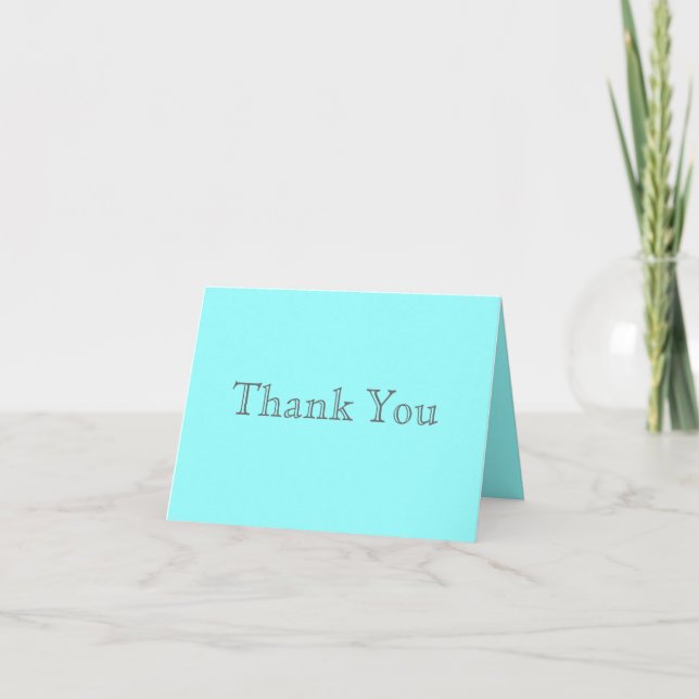 Cartes de remerciement bleues (Devant)