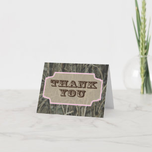 Cartes de remerciement Camo Rose