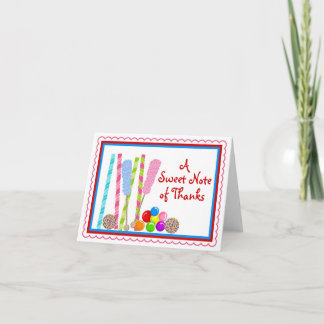 Cartes de remerciement Candy