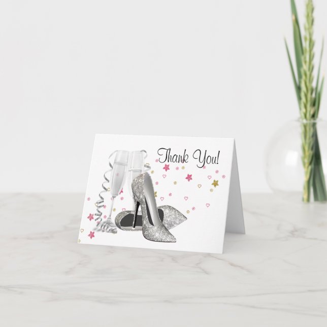 Cartes de remerciement chaussures à talons hauts C (Devant)