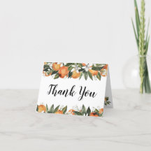 Cartes de remerciement Citrus pour mariage Citrus