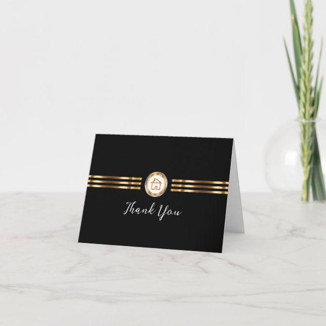 Cartes de remerciement Classy pour clients de l'im (Devant)