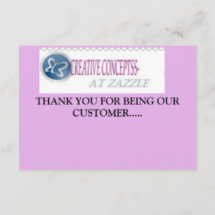 CARTES DE REMERCIEMENT CLIENT