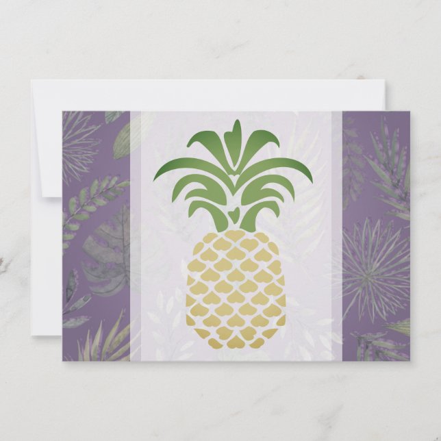 Cartes de remerciement Cœurs d'ananas (Devant)