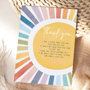 Cartes de remerciement d'anniversaire Our Little S