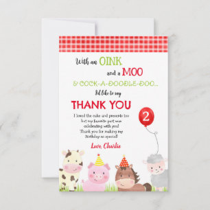 Cartes de remerciement d'anniversaire pour animaux