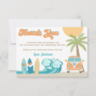 Cartes de remerciement d'anniversaire Surf's up Su
